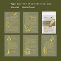10 Pcs Glitter Vintage Scrapbook Paper GDSJ