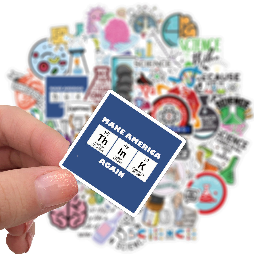 50 Pcs Vinyl Science Lab Stickers HT003