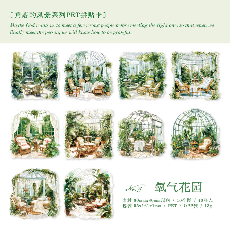 10 Pcs Landscape PET Cardstock JLDFJ