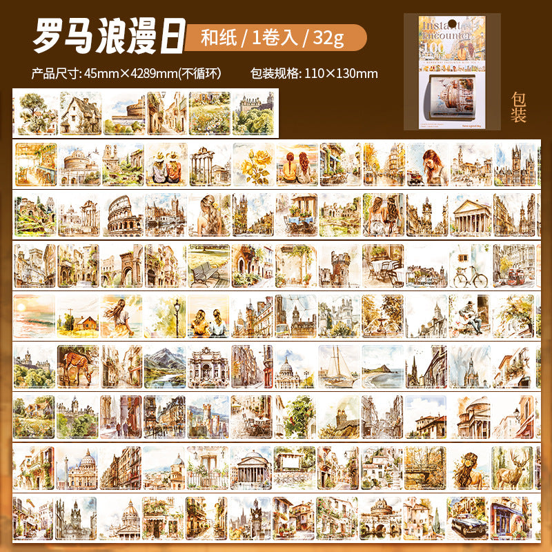 1 Roll Landscape Die Cut Washi Stickers Tape SSYJ