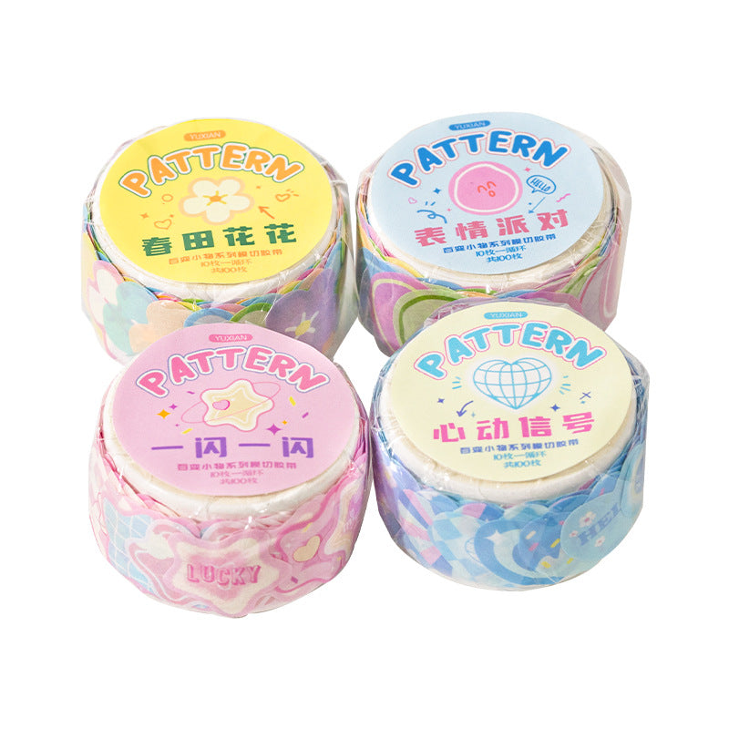 100 Pcs Cute Washi Tape Stickers BBXW