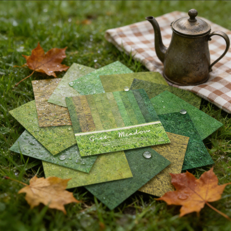 6 inch Green Meadow Scrapbook Paper Pad SKP035