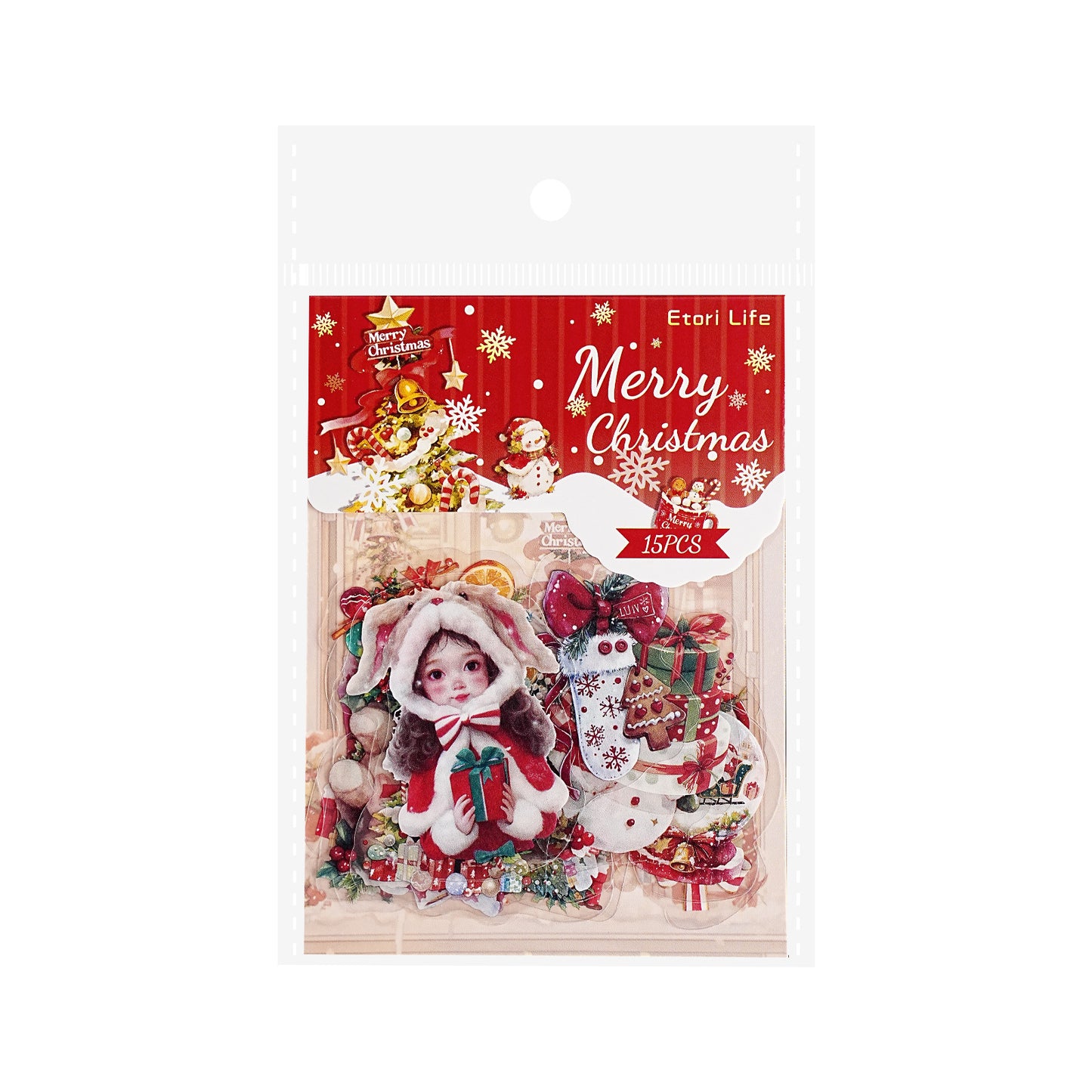 15 Pcs Christmas Halloween PET Stickers WSKH