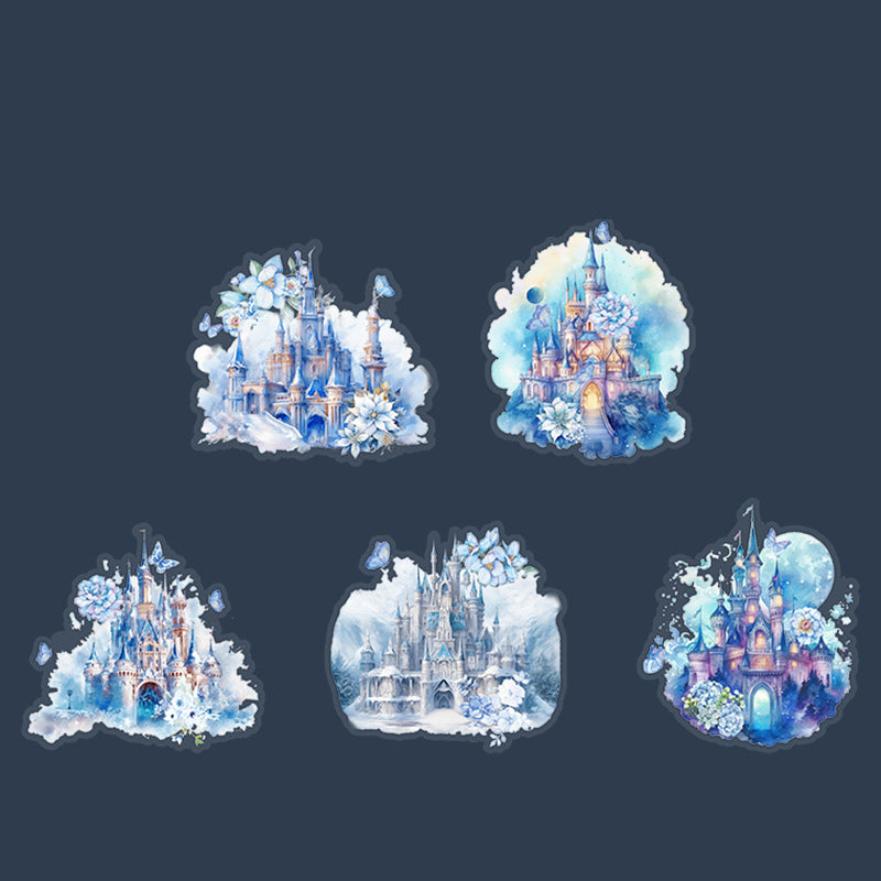 10 Pcs PET Castle Stickers CBHY