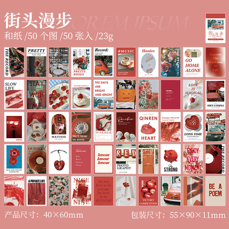 50 Sheets Life Style Washi Stickers Book SHZBC