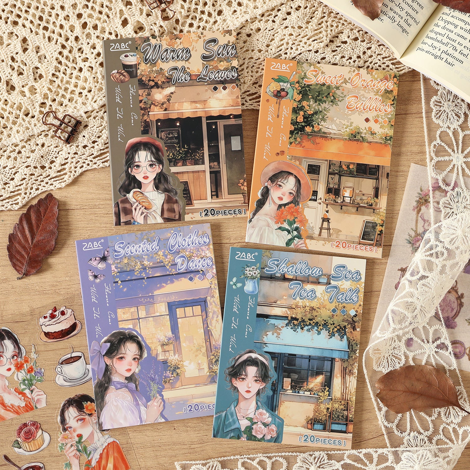 20 Sheets Lifestyle Girl Stickers Book HXFL