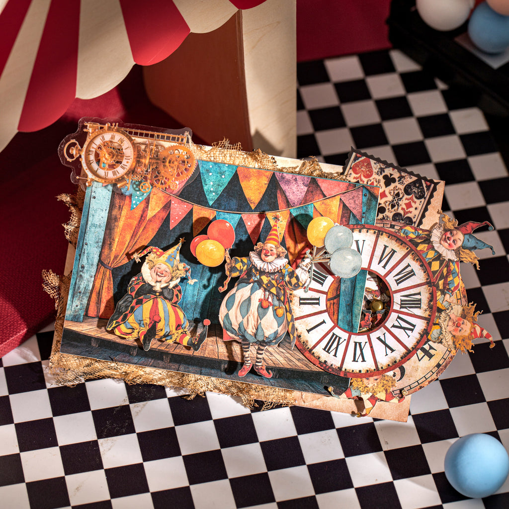 15 Pcs Joker Themed DIY Stickers and Paper Kit JNHPD