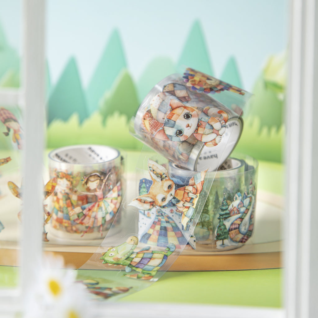 1 Roll Cartoon PET Stickers Tape PTSG