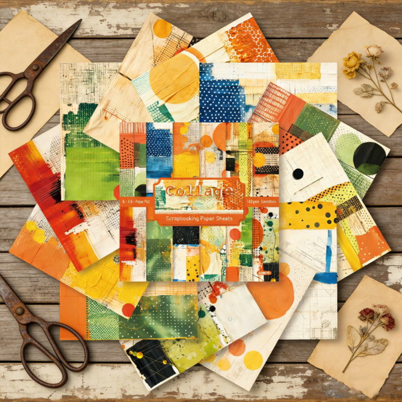 6 inch Collage Scrapbook Paper Pad SKP027