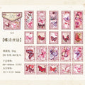 40 Pcs Postage Stamp PET Stickers HXYJ