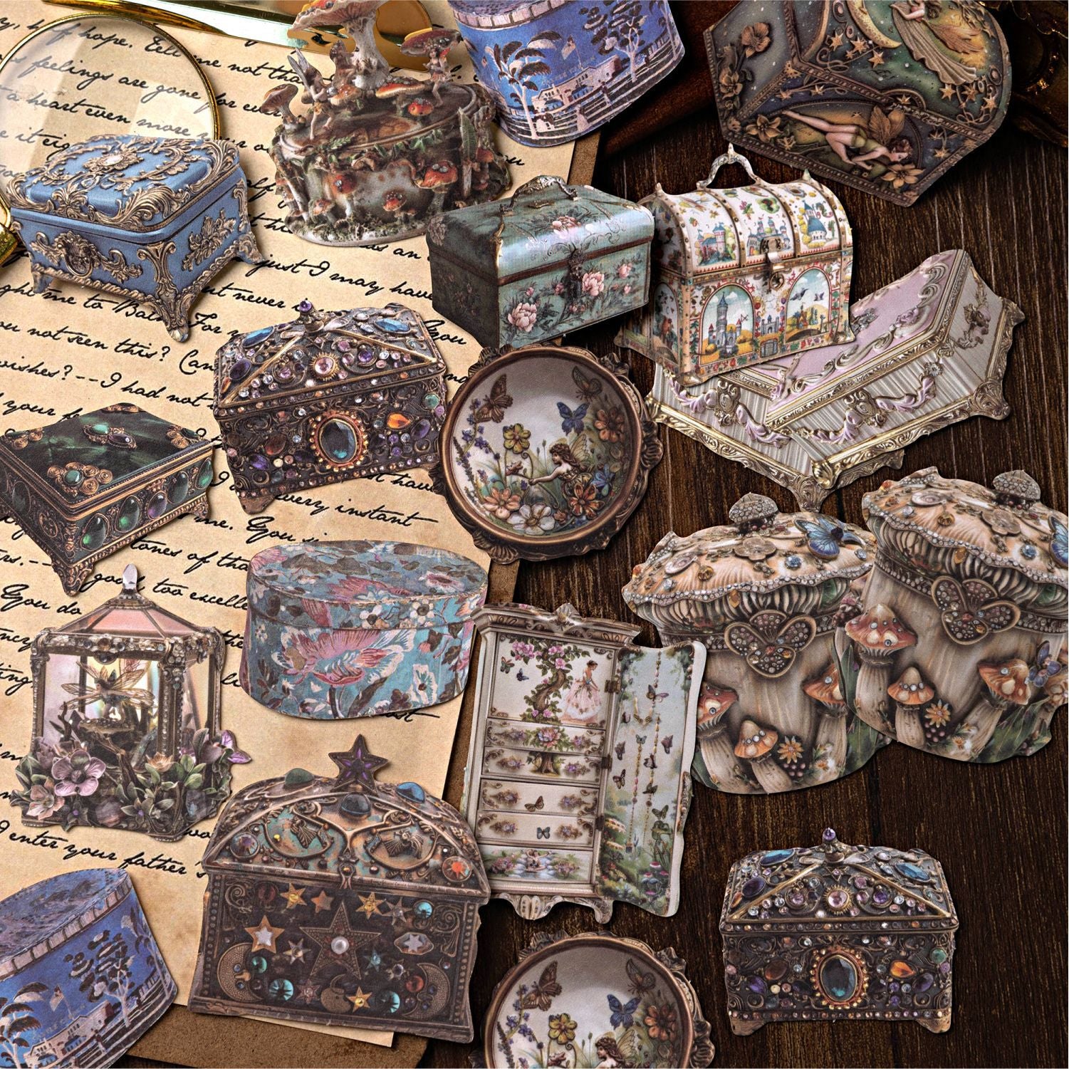 30 Pcs Antique Themed Stickers ZGCPG