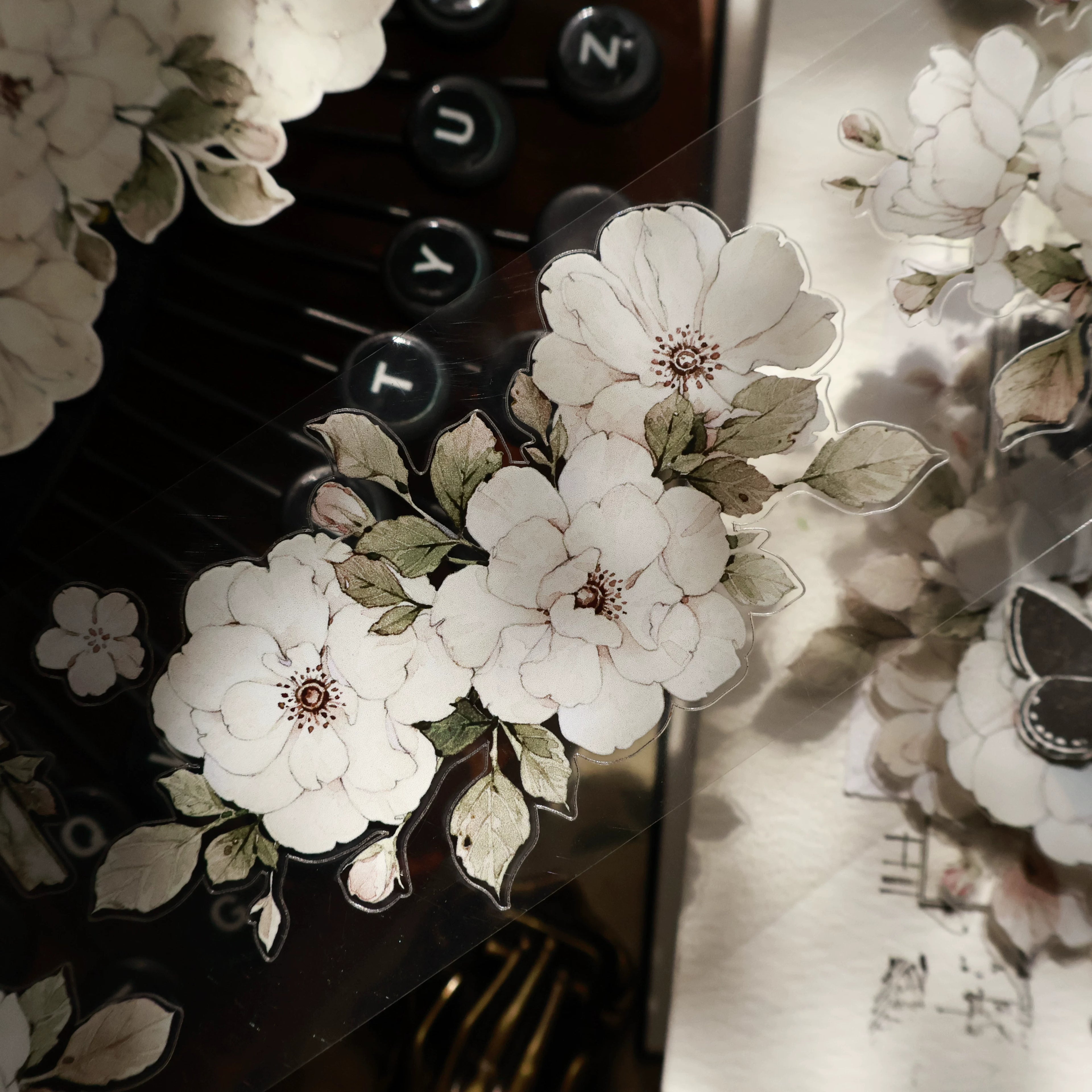 Floral Decorative Tape Rolls- Moonlight Eglantine