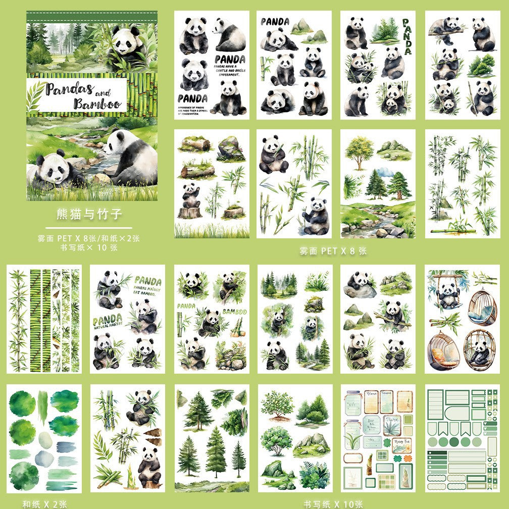 20 Sheets A5 Vintage Stickers Book DHFG