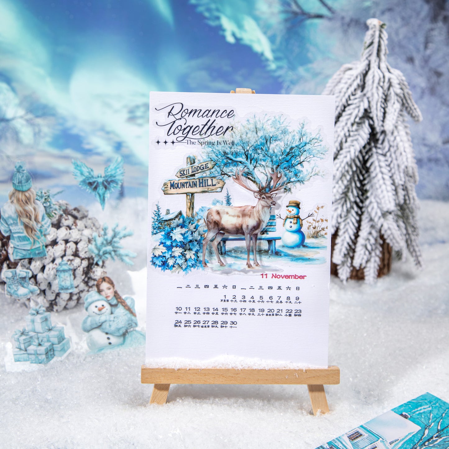 20 Sheets Winter Themed Stickers Book XGHJ