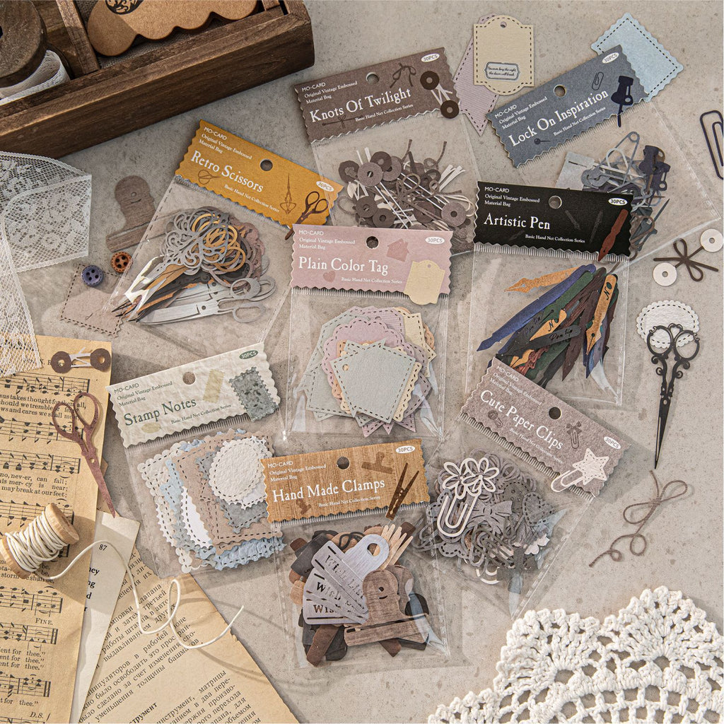 30 Pcs Creative Cutout Journal Paper SZSWJ