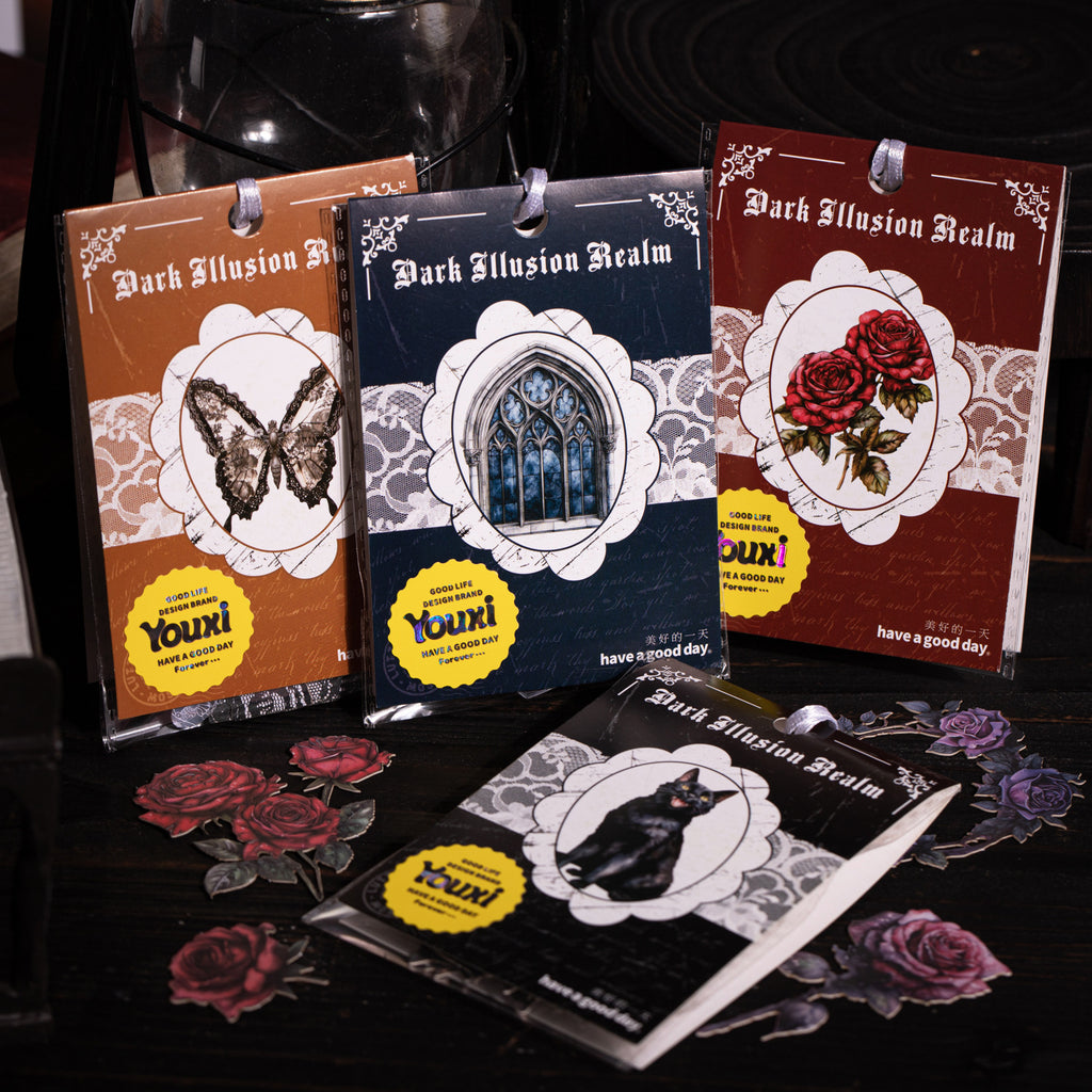 20 Pcs Gothic Theme Cardstock Stickers AHHJ