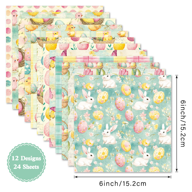 6 inch Easter Scrapbook Paper Pad SKP003