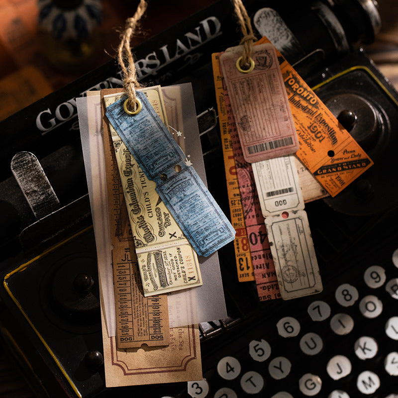 45 Pcs Vintage Tickets Stickers GDPWS