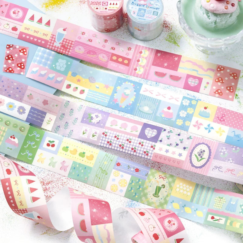 Fairytale Patchwork Kawaii Zakka Washi Tape - Refresh Time