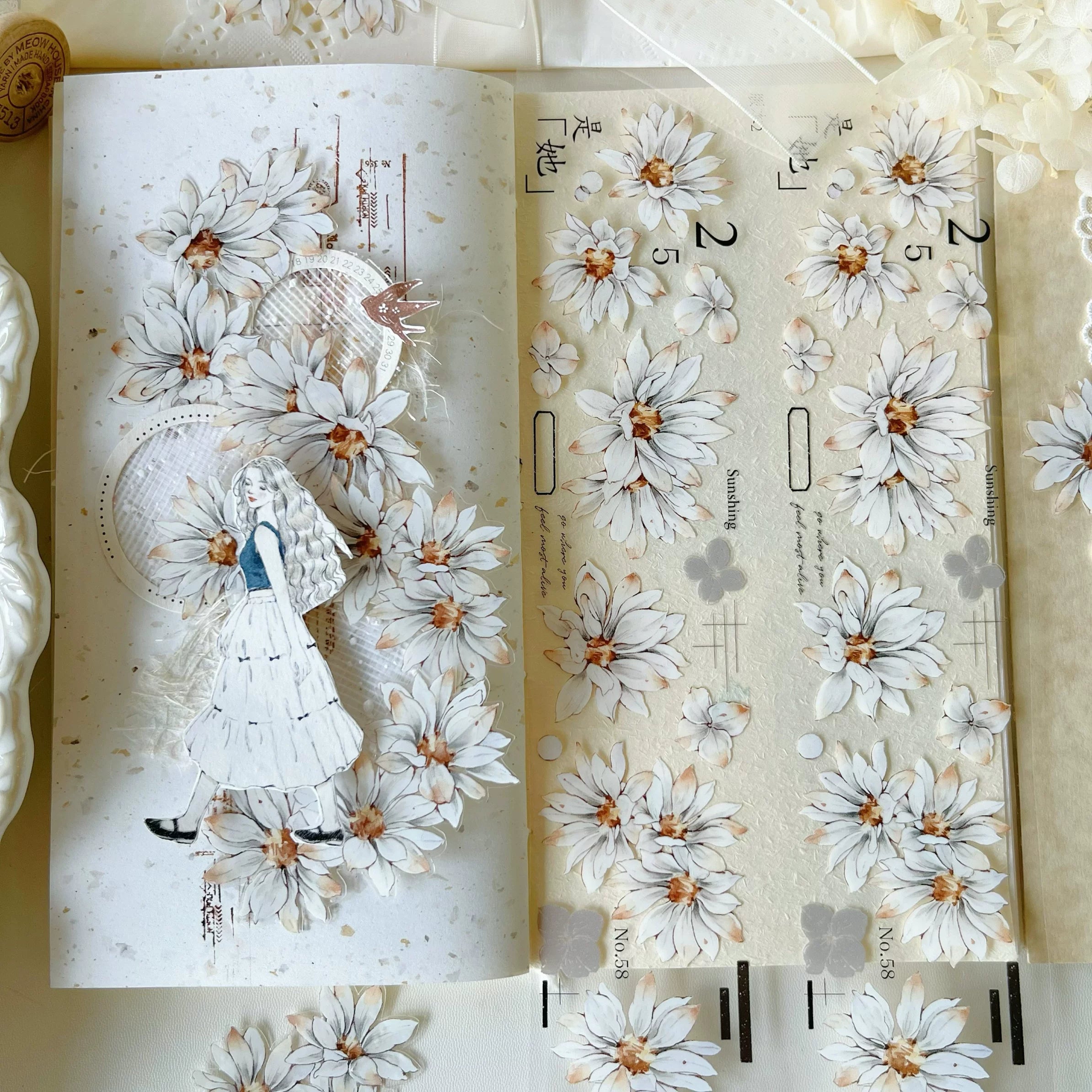 Floral Decorative Tape Rolls- Little Daisy Tale