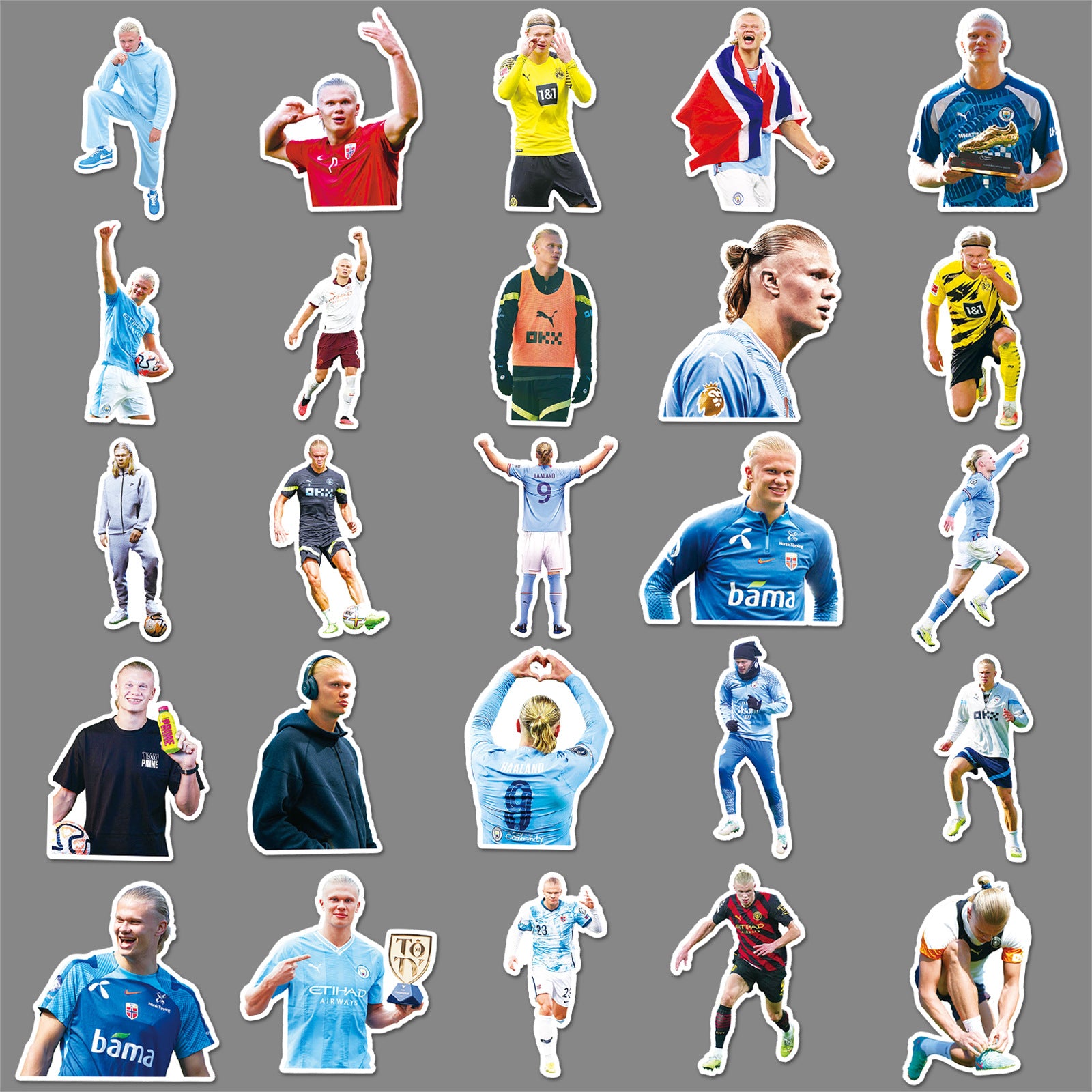 50Pcs Football Theme Waterproof Vinyl Stickers STY12