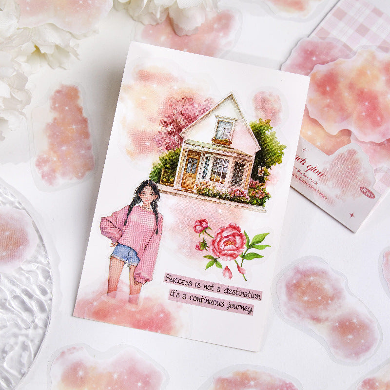 20 Pcs Watercolor Themed PET Stickers CWSY