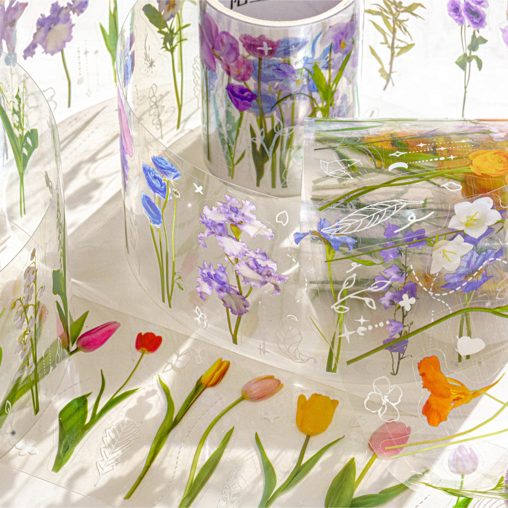 1 Roll Flower PET Tape Stickers SCHY