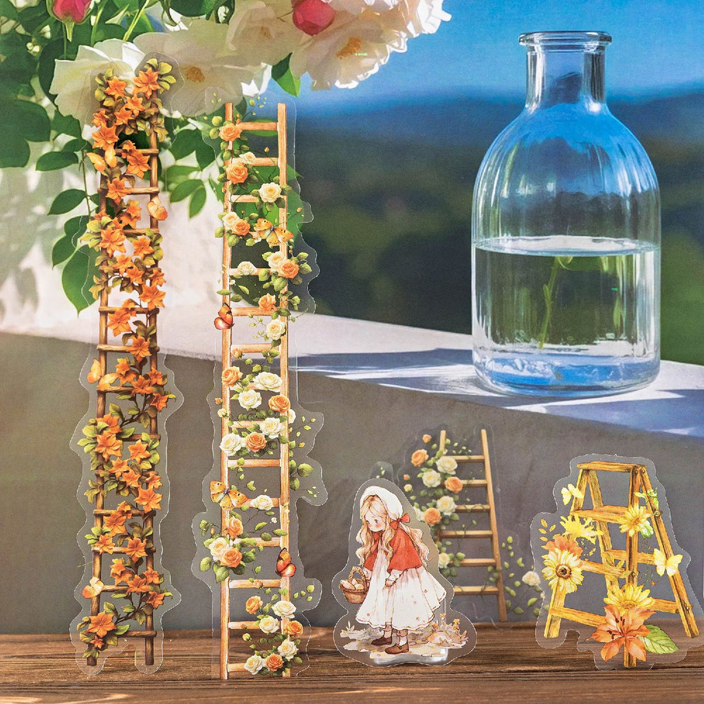 10 Pcs Garden Theme PET Stickers YLFH