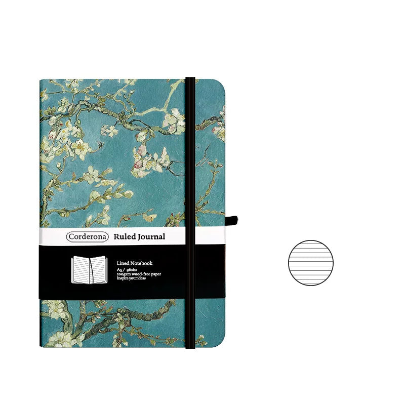 Van Gogh Inspired A5  Notebook - Almond Blossom