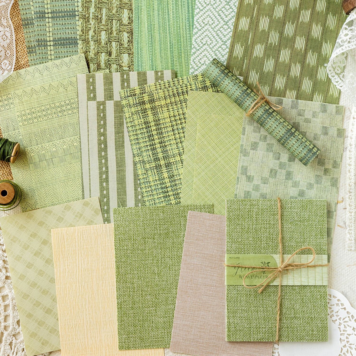 24 Pcs Fabric Texture Journal Paper ZJTB