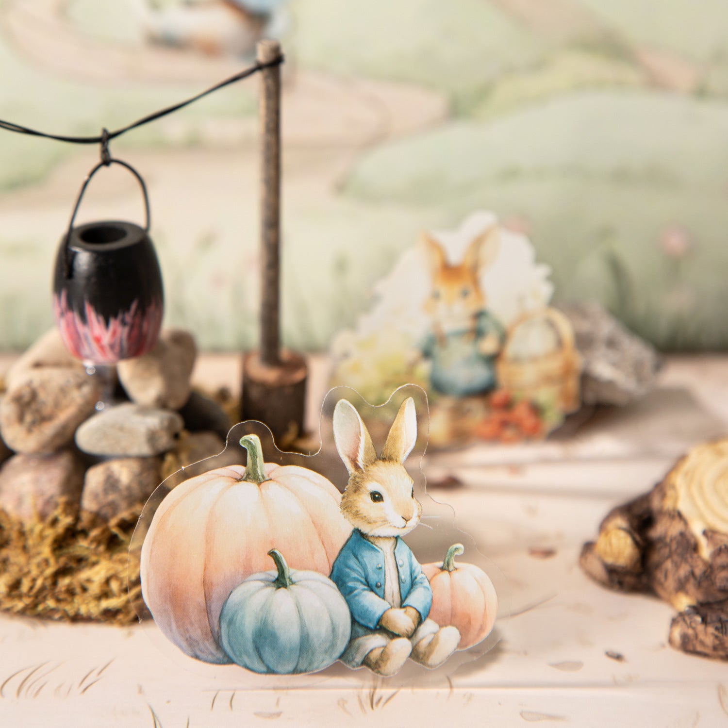 20 Pcs Bunny Rabbit PET Stickers BDTDSH