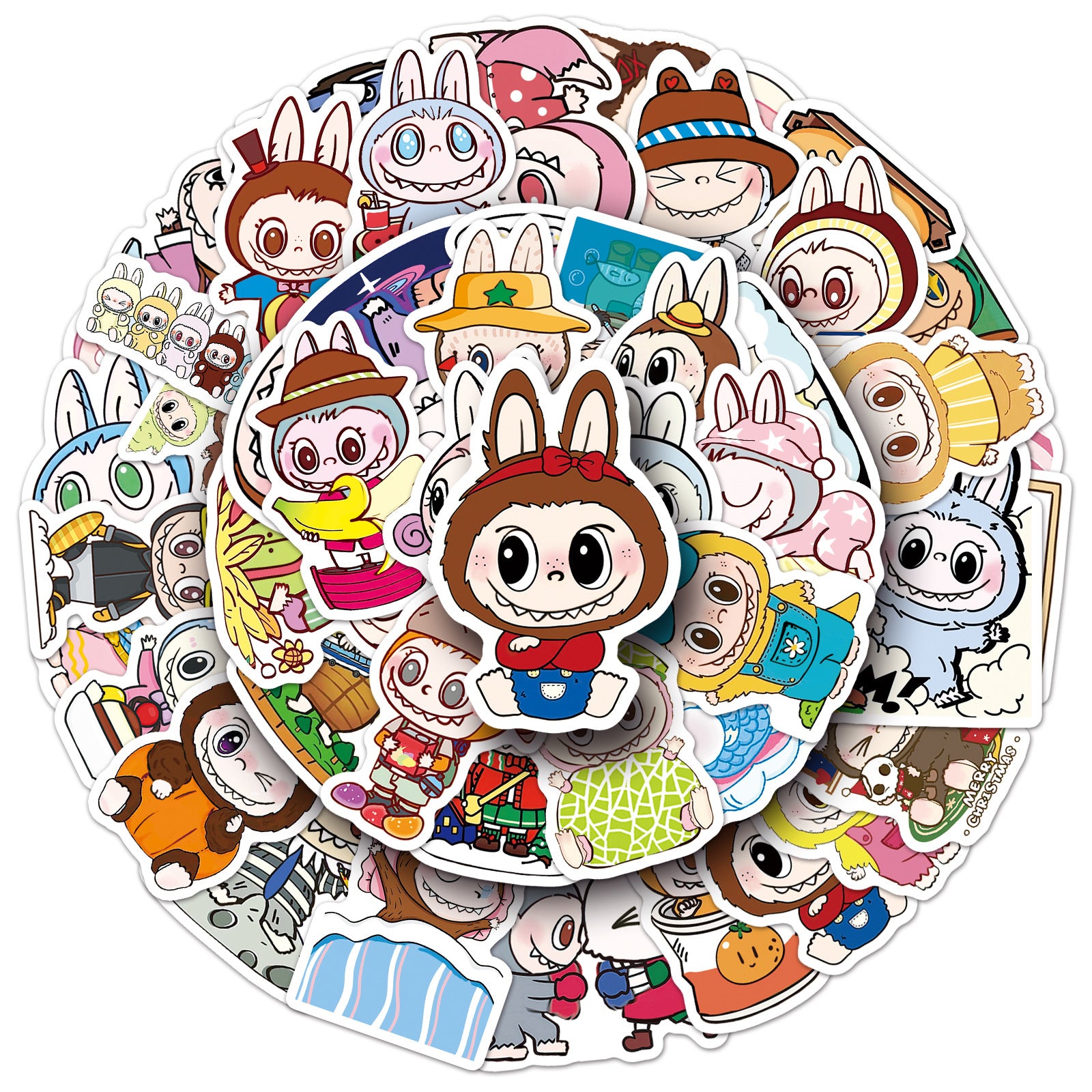 50Pcs Playful Monster Friends Vinyl Stickers LBB01