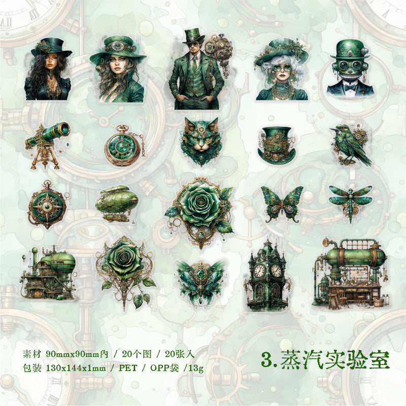 20 Pcs Old Time Stickers ZQGD