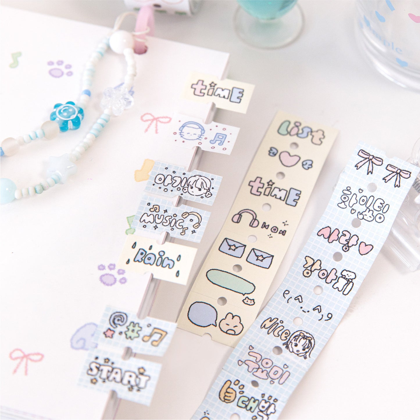 1 Roll Cute Journal Stickers KABQJ