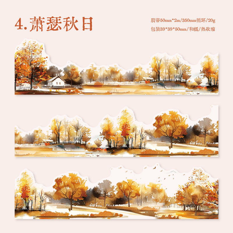 1 Roll Nature Landscape Die Cut Washi Tape LDJZ