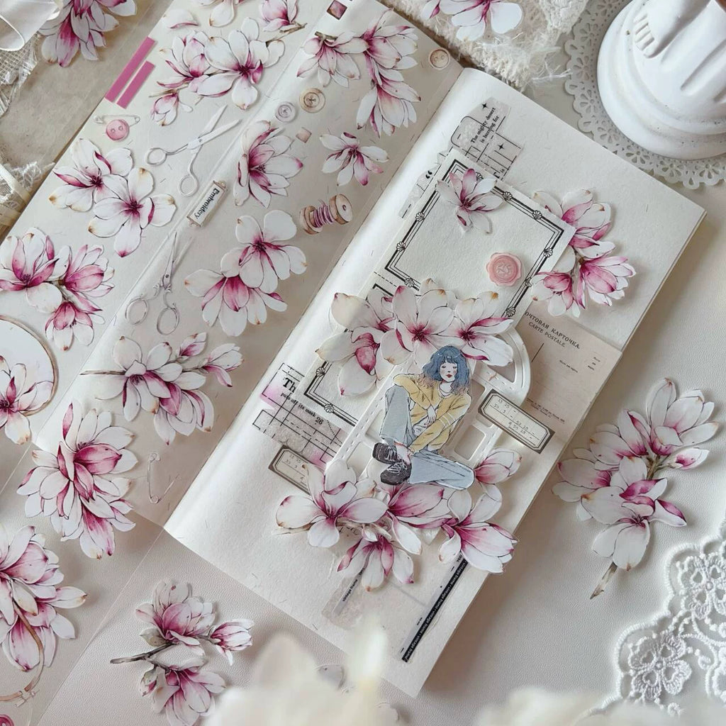 Floral Decorative Tape Rolls- Magnolia Grace