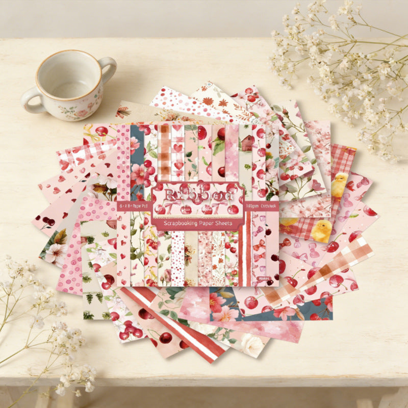 6 inch Ribbon Scrapbook Paper Pad SKP604
