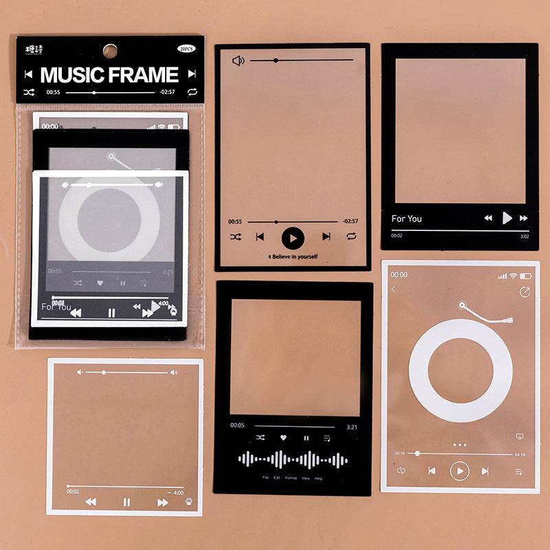 15 Pcs Film Music Frame PET Stickers - Music