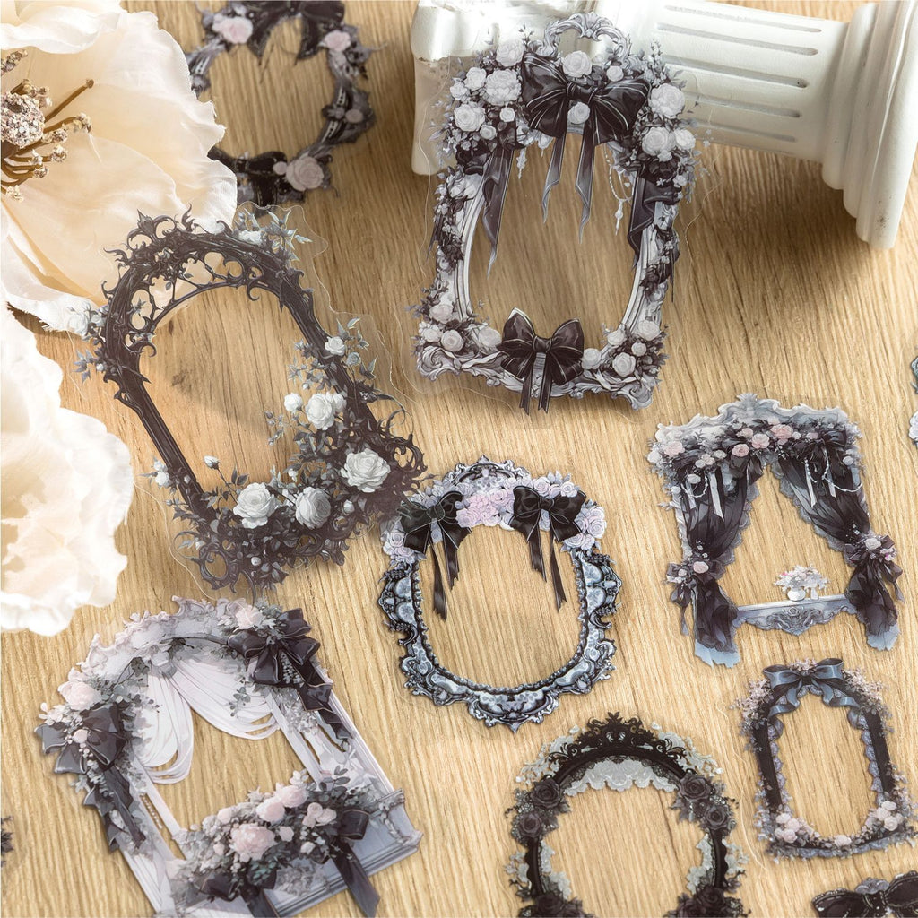 20 Pcs Floral Door PET Stickers HJBWG