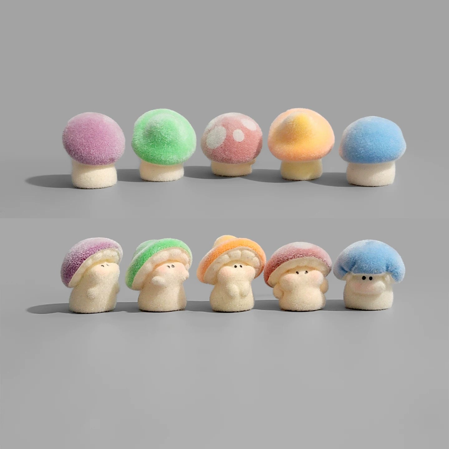 Fuzzy Mushroom Desk Buddies