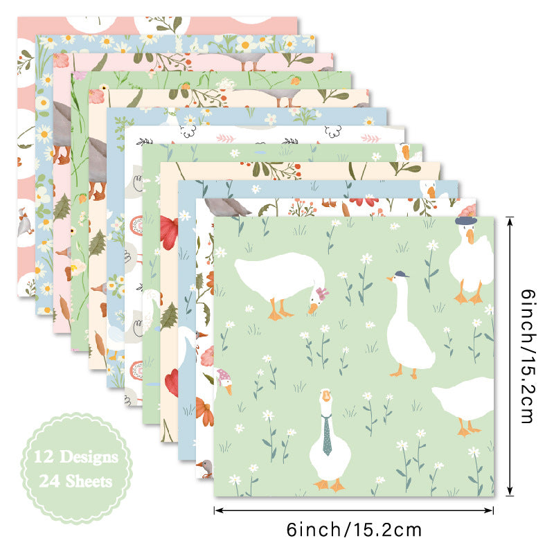 6 inch Goose Scrapbook Paper Pad SKP462