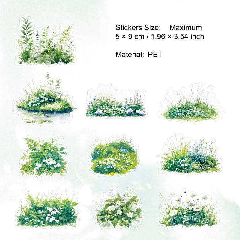 20 Pcs Garden Theme PET Stickers MYDLY