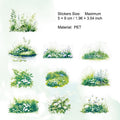 20 Pcs Garden Theme PET Stickers MYDLY