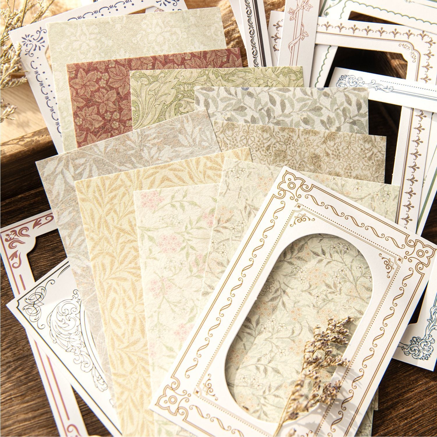 40 Sheets Floral Scrapbook Paper and Stickers MRPT