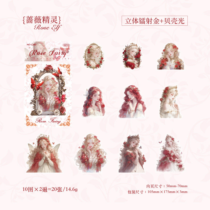 10 Pcs Fantasy Girl PET Stickers WJJL