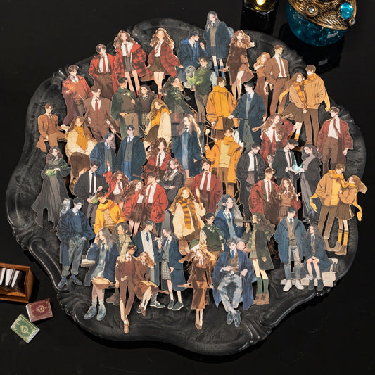 15 Pcs Maigc School Girl Boy PET Stickers MFXYSZ