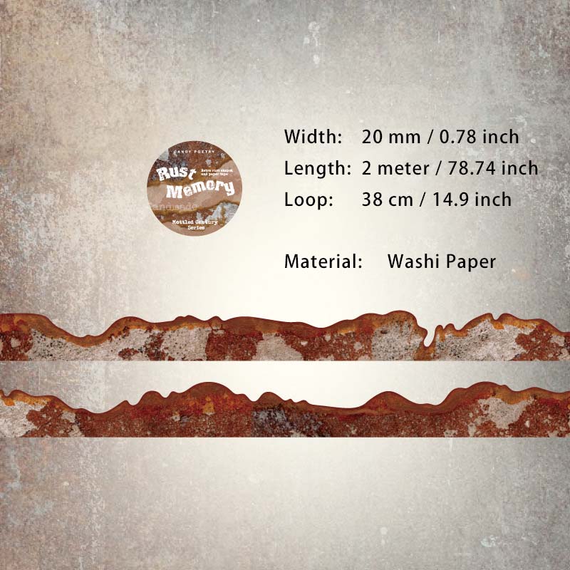 1 Roll Vintage Rusty Theme Washi Tape