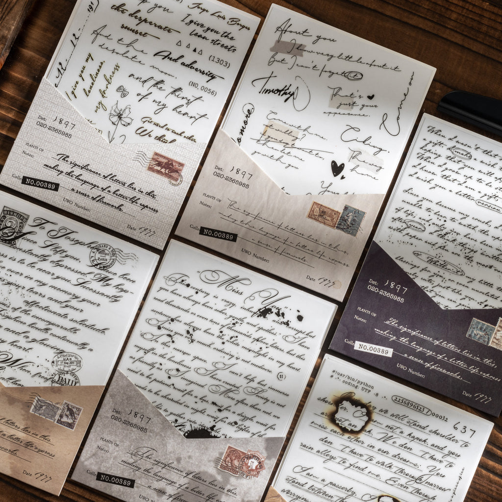 2 Pcs Vintage Transfer Stickers YYQS