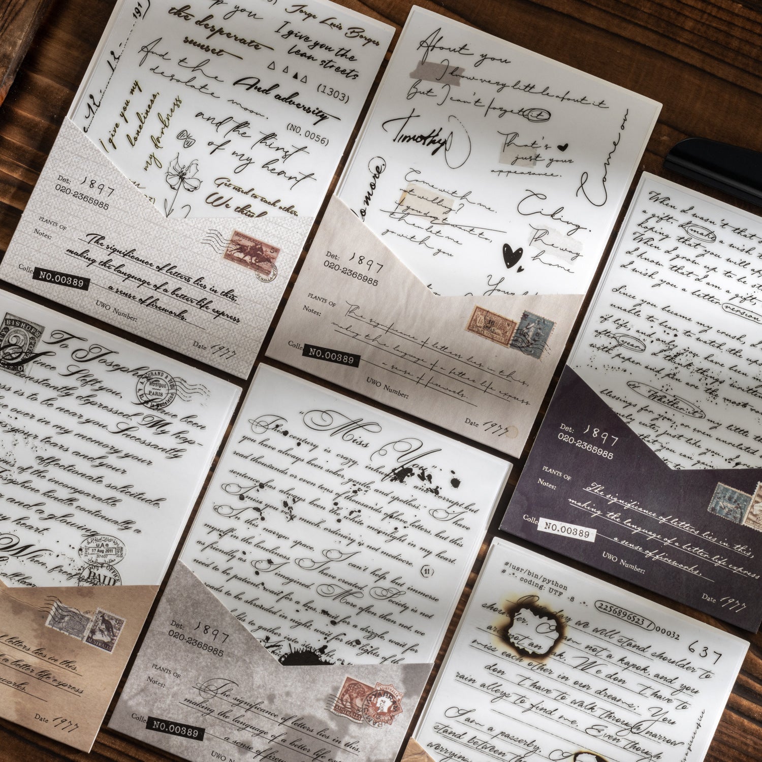2 Pcs Vintage Transfer Stickers YYQS