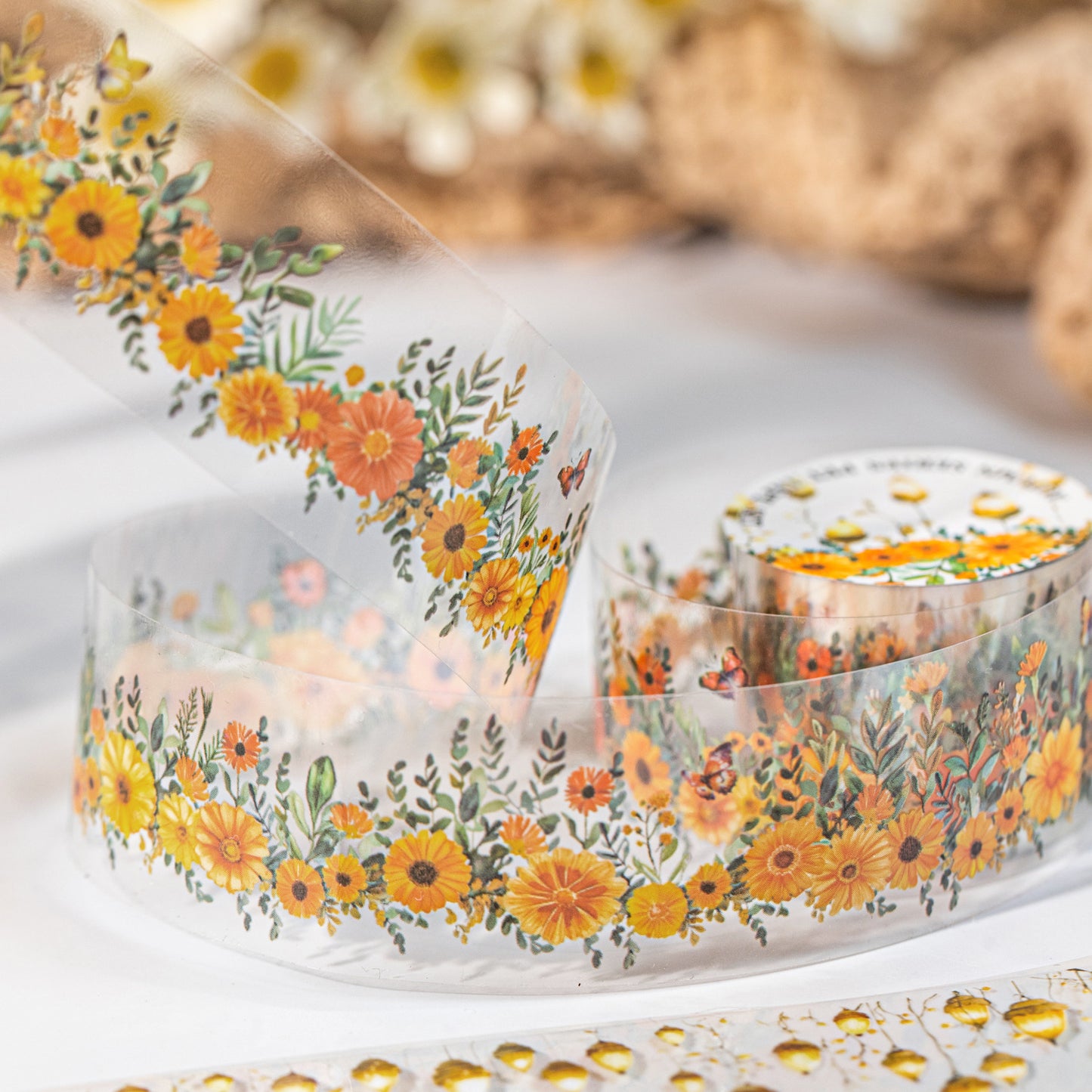 2 Rolls Autumn Themed PET Tapes Set QSJN